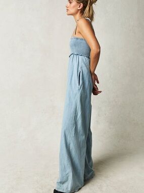 Free People Easy Does It Jumpsuit - Small - Denim